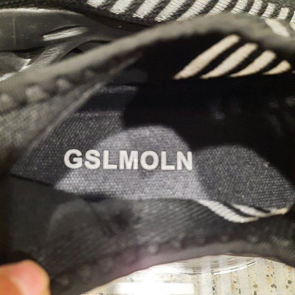 GSLMOLN Mens Black Lace Up Lightweight Athletic Running Shoes Size 41 US 8 - Picture 7 of 7